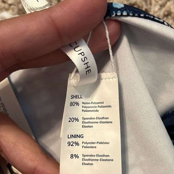 NWT Cupshe Navy Blue Dream Space 2 Piece Bikini Large - Picture 12 of 13